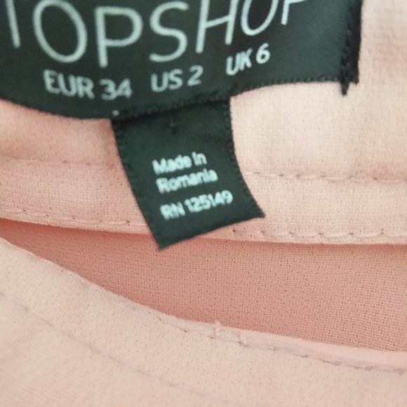 Topshop Dusty Pink Off Shoulder Flutter Summer Dress 2 - Picture 13 of 15